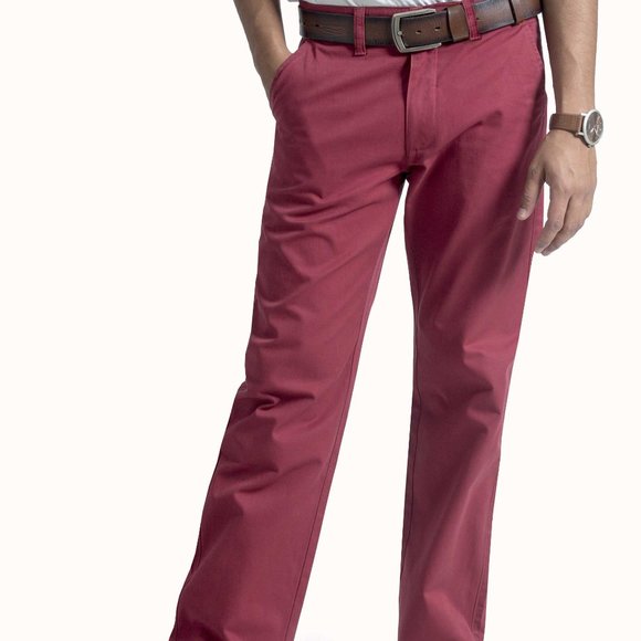OLGYN Other - OLGYN Men’s Flat Front Burgundy Chino Pant